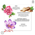 Juicy Chemistry Saffron, Rose & Australian Sandalwood Face Scrub | Grocsy