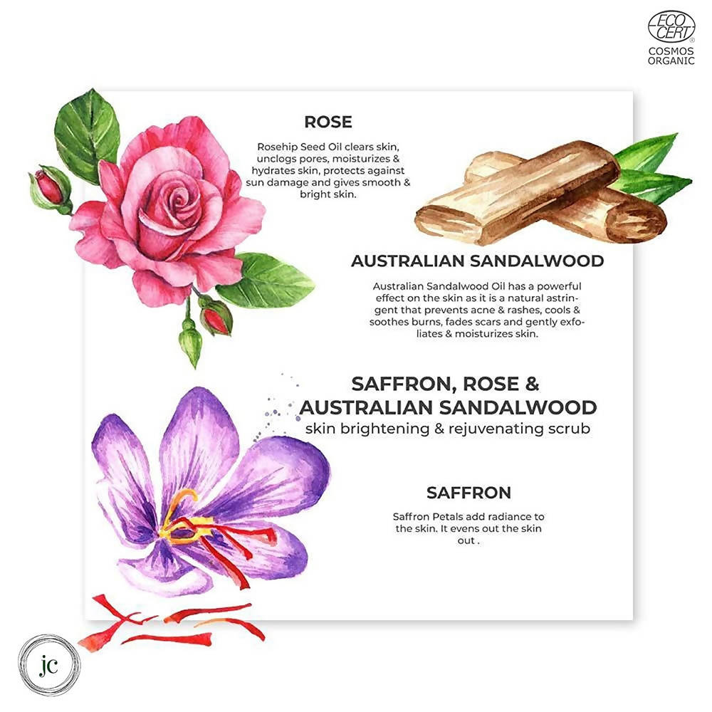 Juicy Chemistry Saffron, Rose & Australian Sandalwood Face Scrub | Grocsy