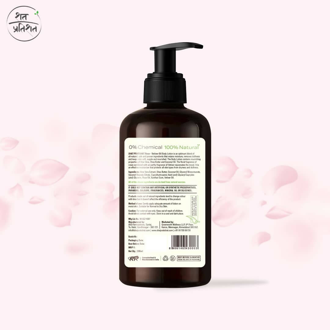 Shat Pratishat Moisturizing Body Lotion - Rose Oil | Grocsy