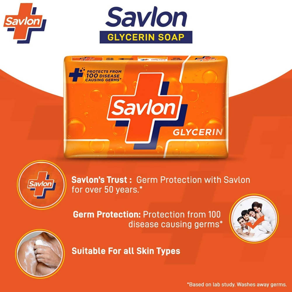 Savlon Glycerin Bathing Soap Bar | Grocsy