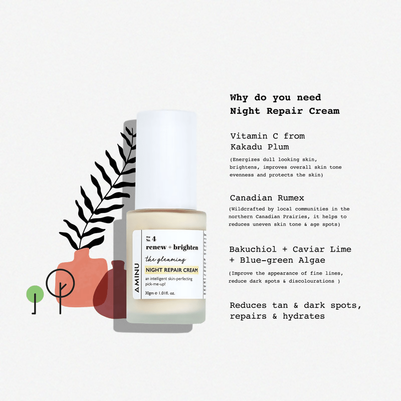 Aminu Night Repair Cream For Brightening & Even Skin Tone | Grocsy