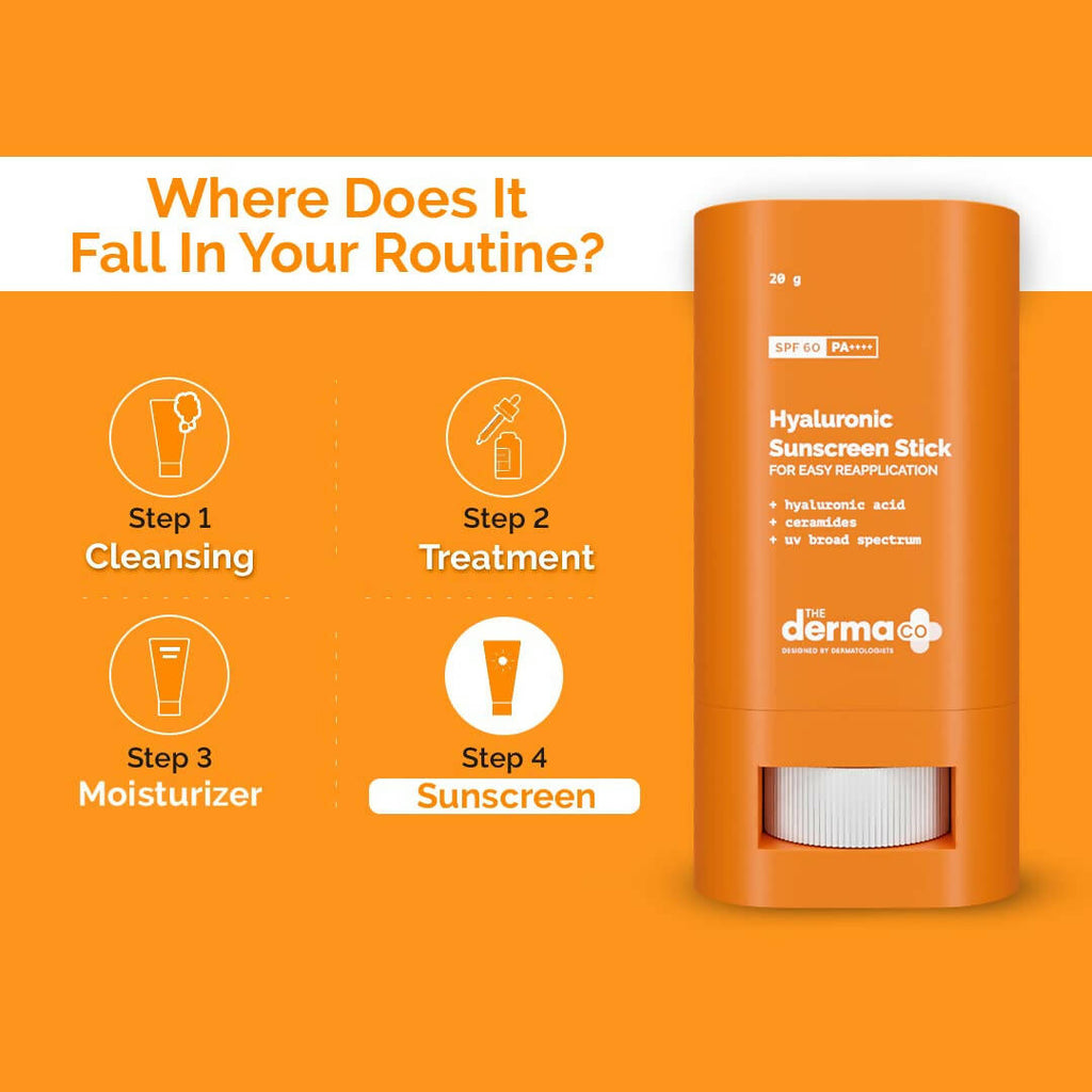 The Derma Co Hyaluronic Sunscreen Stick with SPF 60 | Grocsy