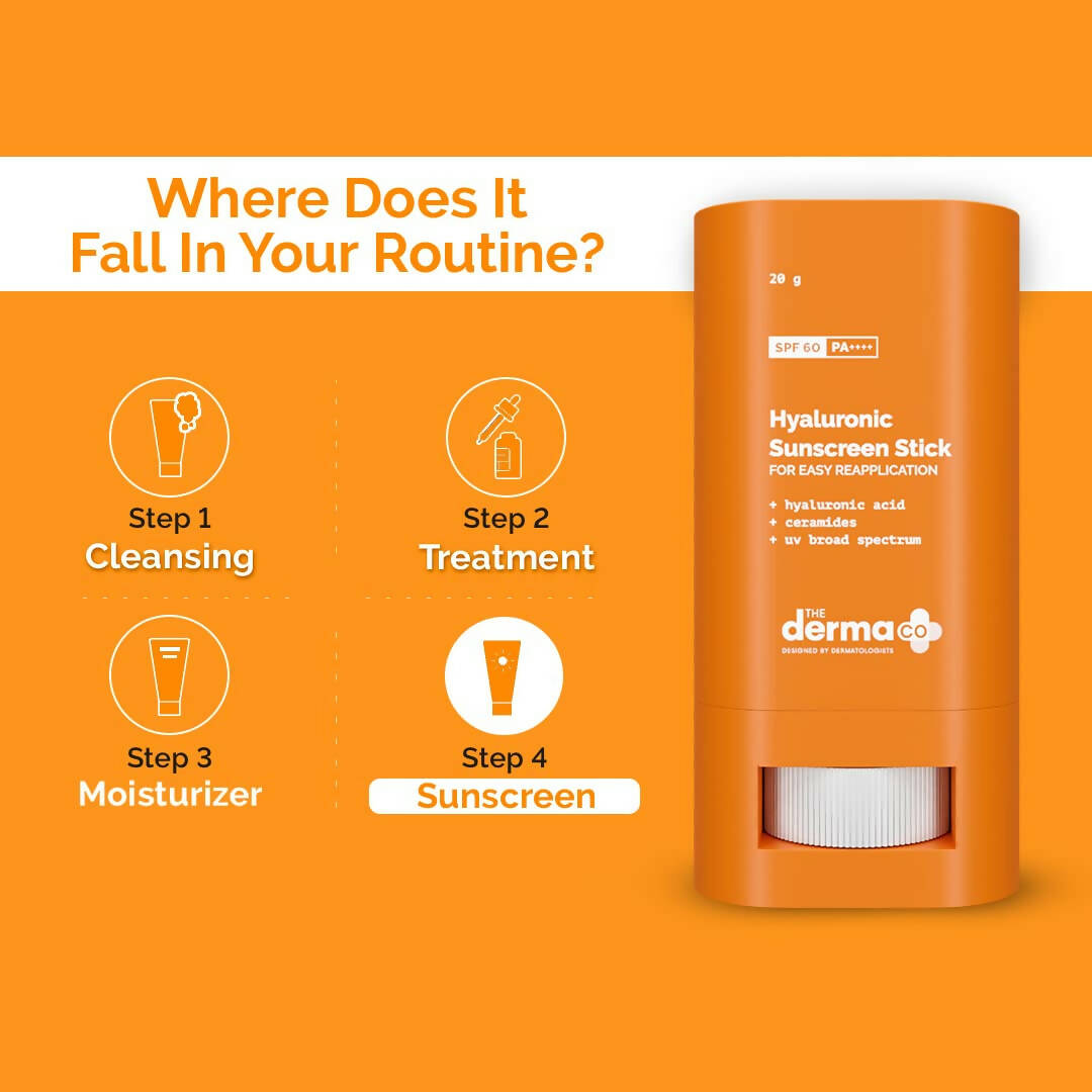 The Derma Co Hyaluronic Sunscreen Stick with SPF 60 | Grocsy