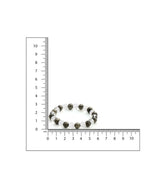 Clear Quatrz & Pyrite Black and White Beads Bracelet - Ruby Raang | Grocsy