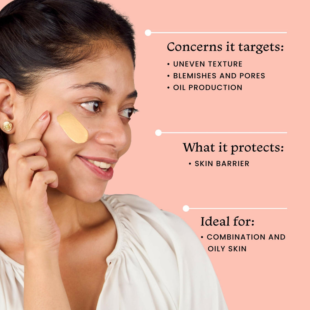 Foxtale Tinted Sunscreen SPF 50 PA++++ & Primer Shade 3 - Light, Water Resistant with Dry-Touch Finish, Blurs Out Pores | Grocsy