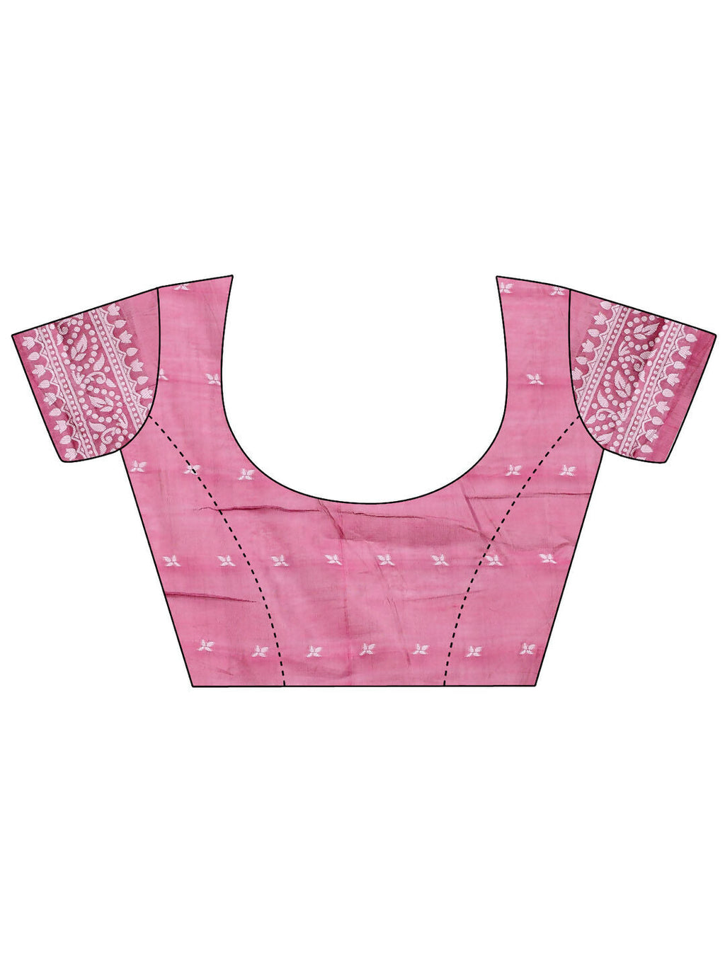 Shree Shyam Fashion Pankhuri Pink Linen Cotton Saree | Grocsy