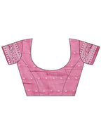 Shree Shyam Fashion Pankhuri Pink Linen Cotton Saree | Grocsy