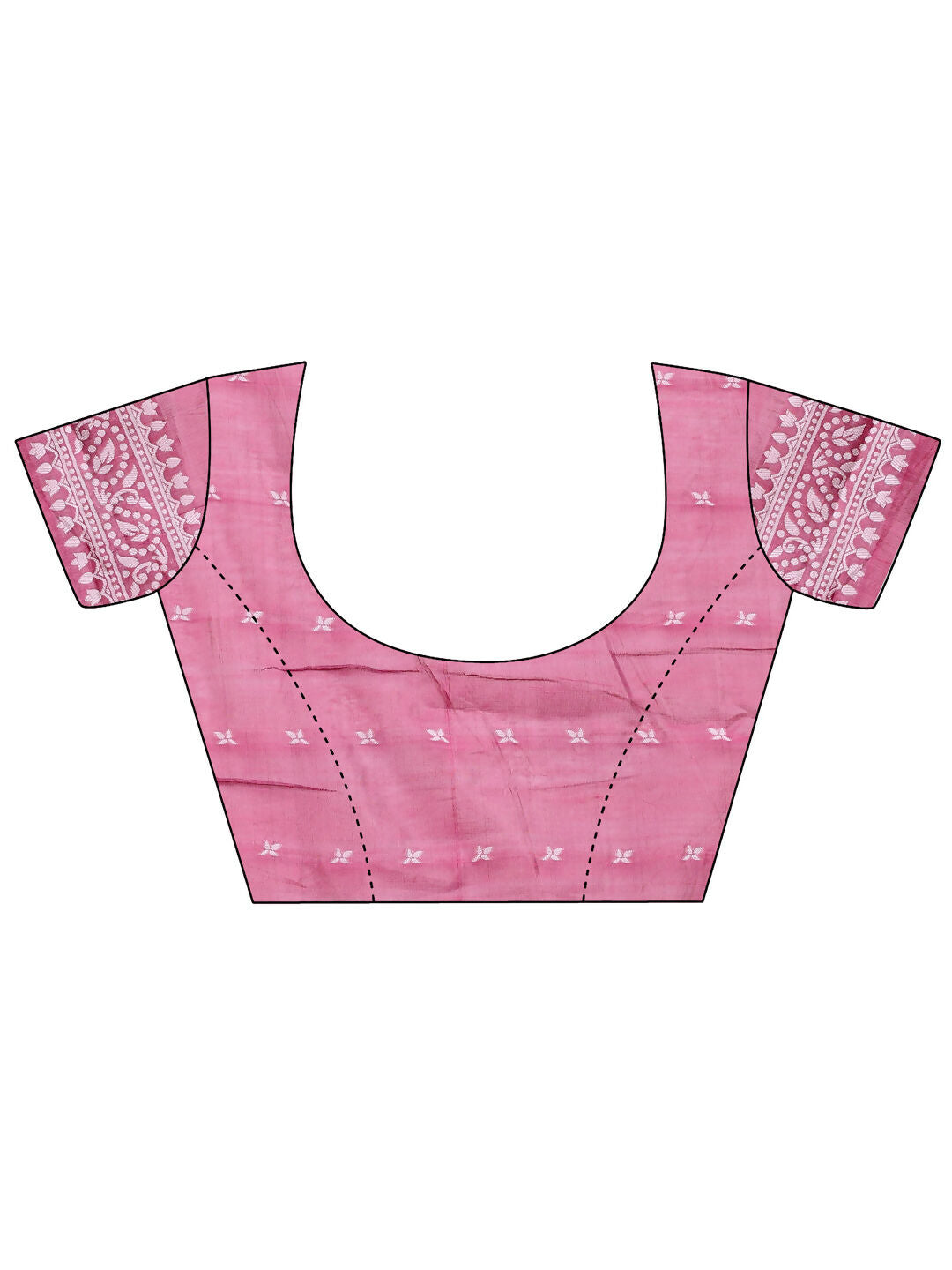 Shree Shyam Fashion Pankhuri Pink Linen Cotton Saree | Grocsy