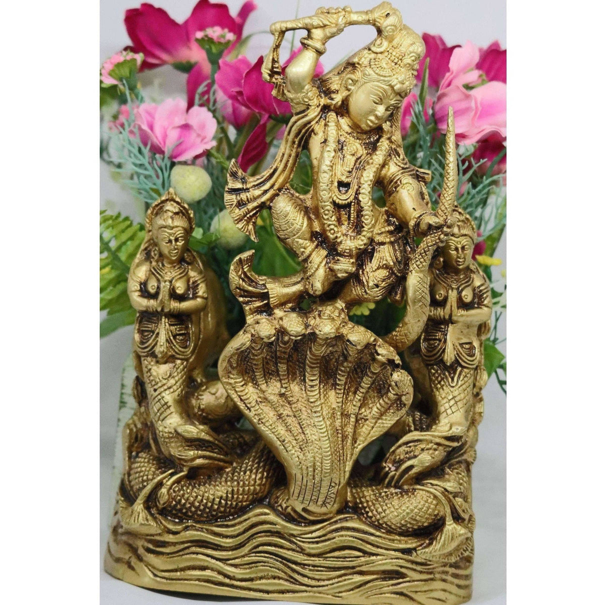 Chahat Premium Living Brass Kalika Krishna | Grocsy