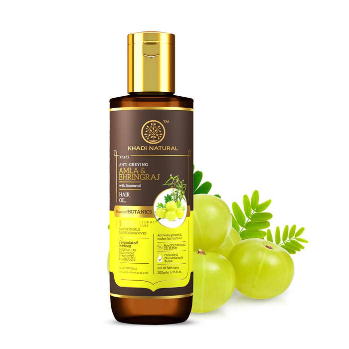 Khadi Natural Amla & Bhringraj Hair Oil | Grocsy