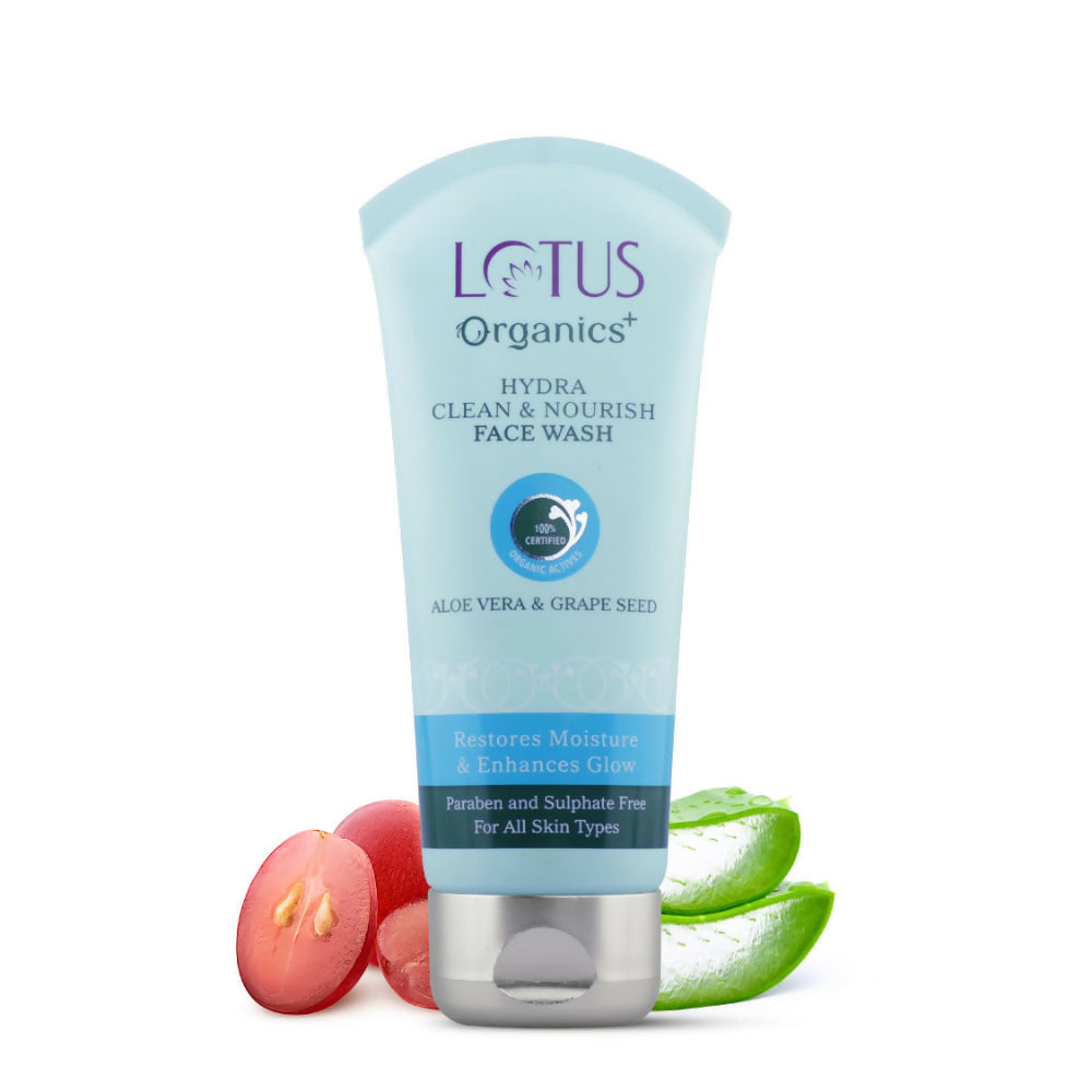 Lotus Organics Aloe Vera & Grape Seed Hydra Clean & Nourish Face Wash | Grocsy