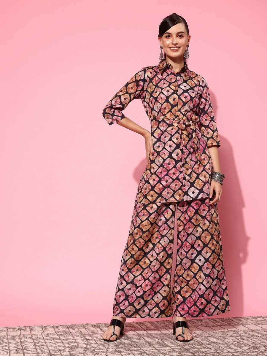 Ahalyaa Women's Traditional Wear Co-ods - Black | Grocsy