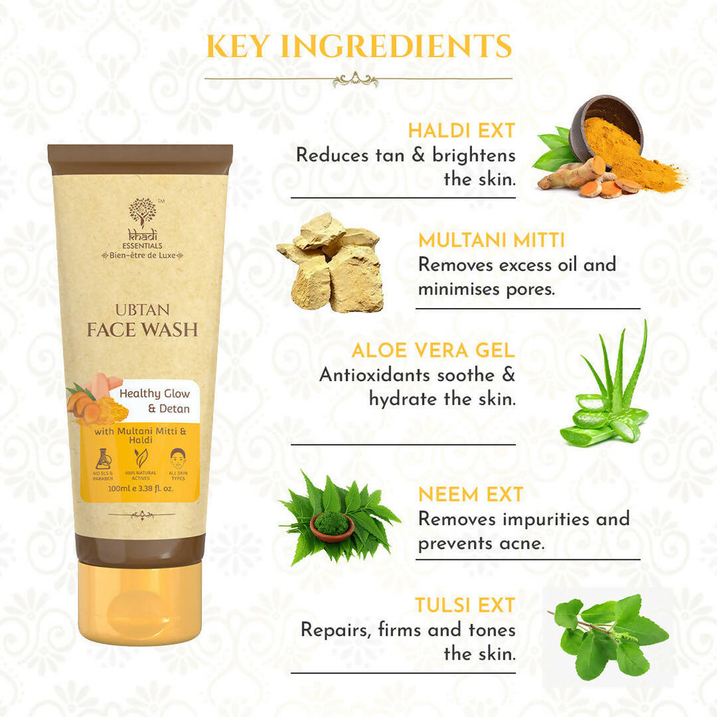Khadi Essentials Ubtan Face Wash | Grocsy