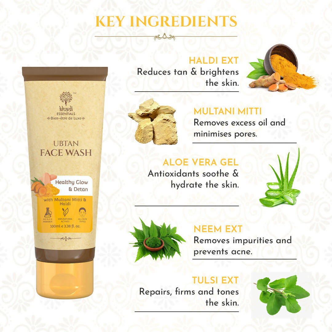 Khadi Essentials Ubtan Face Wash | Grocsy