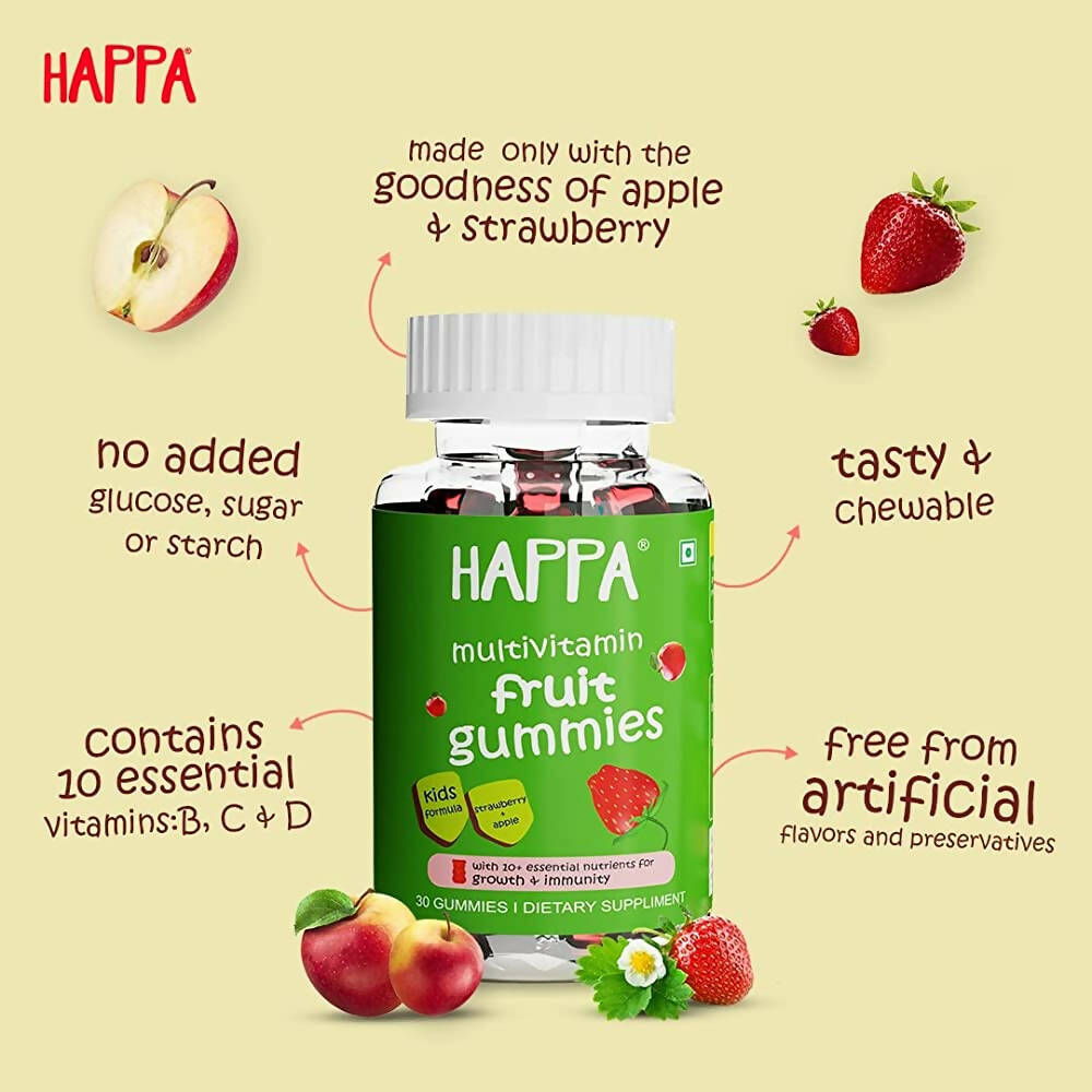 Happa Multivitamin Fruit Gummies For Kids | Grocsy