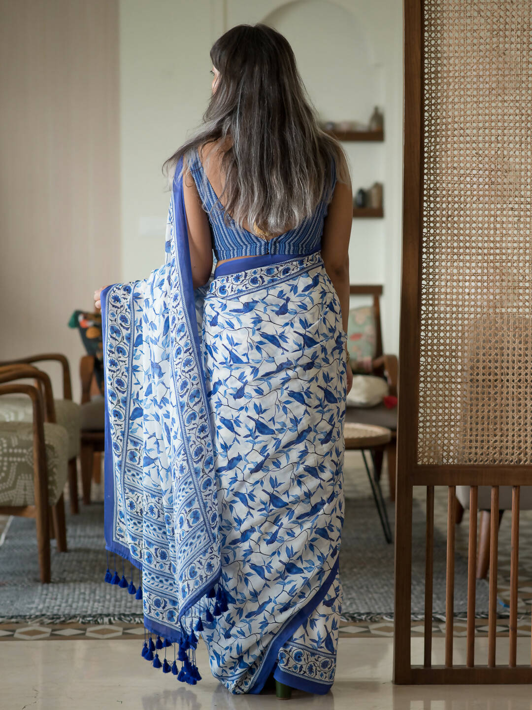 Suta Multi Color Abstract Pure Cotton Saree | Grocsy