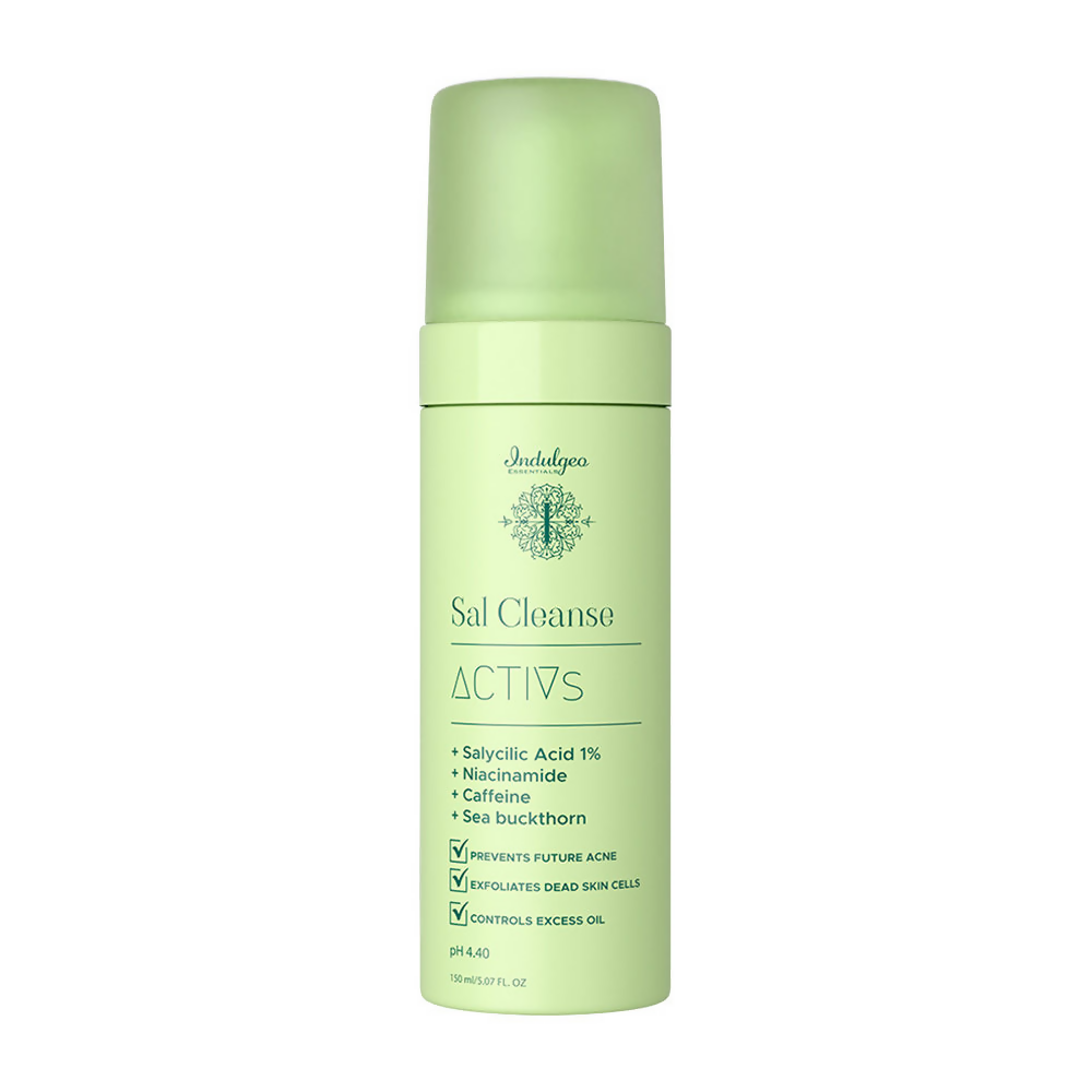 Indulgeo Essentials Sal Cleanse - Salicylic Acid Foaming Face Wash | Grocsy