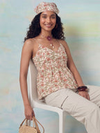 Janasya Off White Peplum Cotton Top | Grocsy