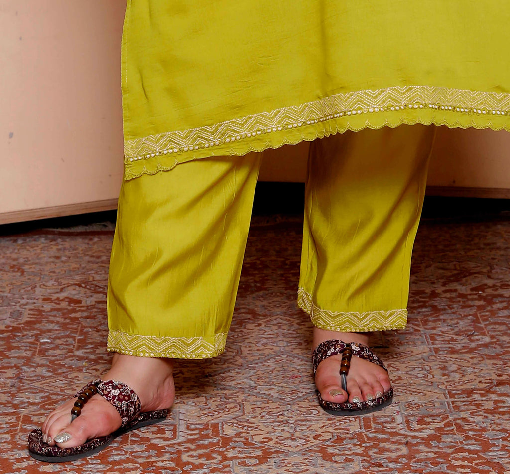 Miravan Womens Plus Size Muslin Yellow Kurta and Palazzo with Dupatta Set | Grocsy