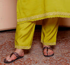 Miravan Womens Plus Size Muslin Yellow Kurta and Palazzo with Dupatta Set | Grocsy