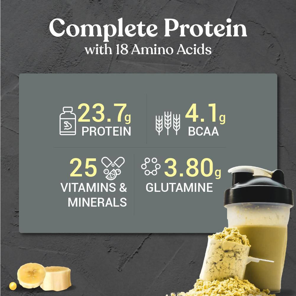 Kapiva Ayurveda Men's Vegan Protein - Banana Flavour | Grocsy