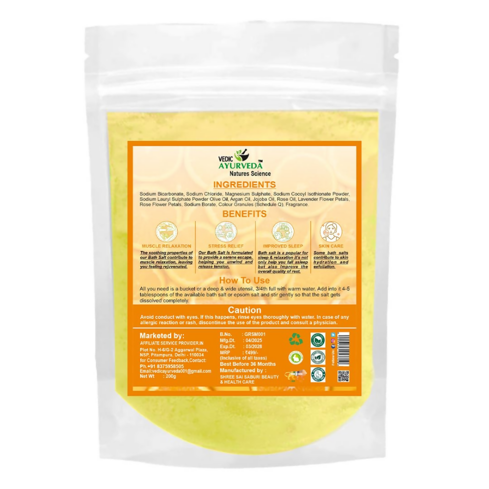 VedicAyurveda Orange Bath Salt | Grocsy