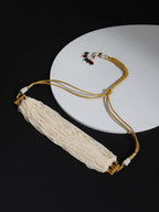 White Brass Gold-Polished Necklace - Ruby Raang | Grocsy