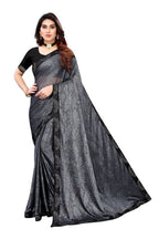Vamika Grey Malai Silk Embroidery Saree | Grocsy
