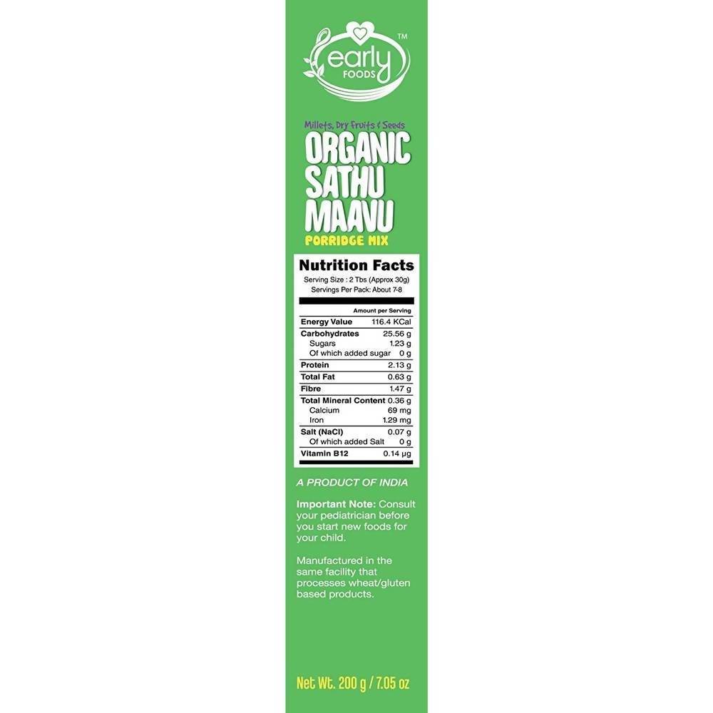 Early Foods Organic Sattu Maavu Porridge Mix | Grocsy