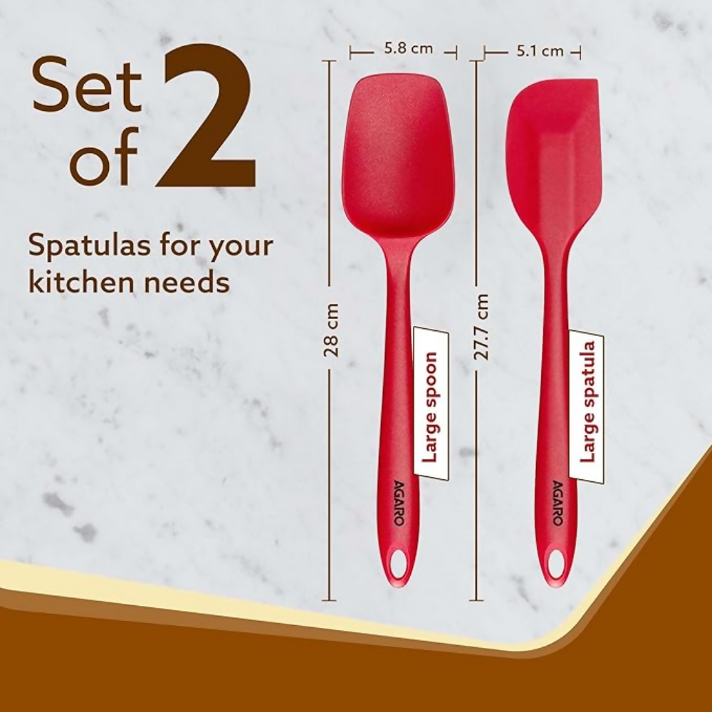 AGARO Silicone Spatula Set | Grocsy