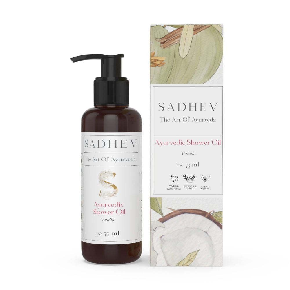 Sadhev Ayurvedic Vanilla Shower Oil | Grocsy