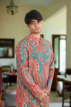 Souchii Men Pure Cotton Ethnic Motif Printed Straight Kurta | Grocsy