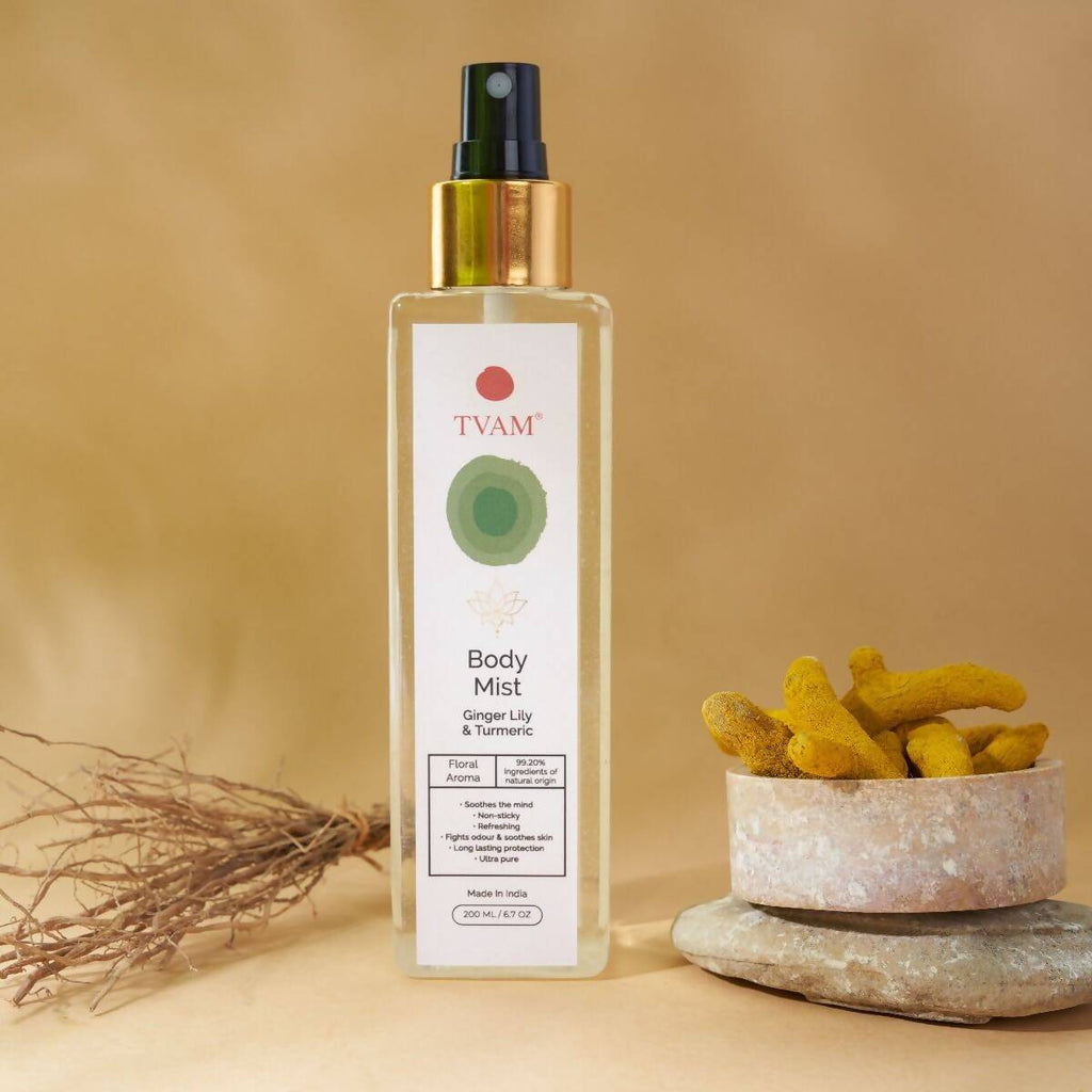 Tvam Body Mist - Ginger Lily & Turmeric | Grocsy