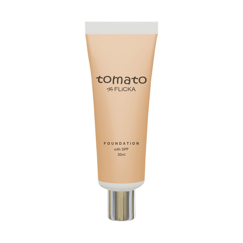 Flicka Cosmetics Tomato Liquid Foundation With Spf Long Lasting Lightweight All Skin Types - Ivory | Grocsy