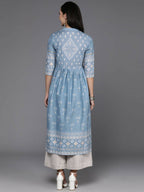 Ahalyaa Women's Traditional wear Kurta - Powder Blue | Grocsy