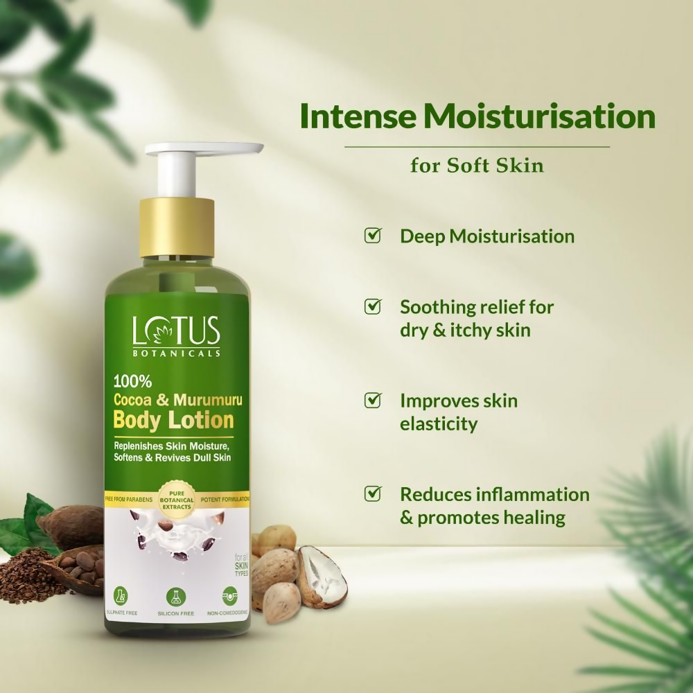Lotus Botanicals 100% Cocoa & Murumuru Body Lotion | Grocsy