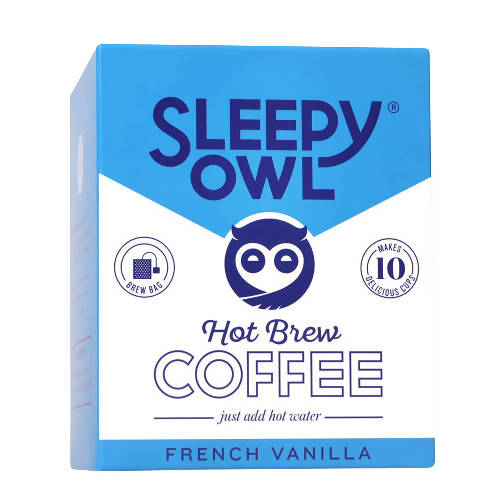 Sleepy Owl French Vanilla Hot Brew Coffee Bags | Grocsy