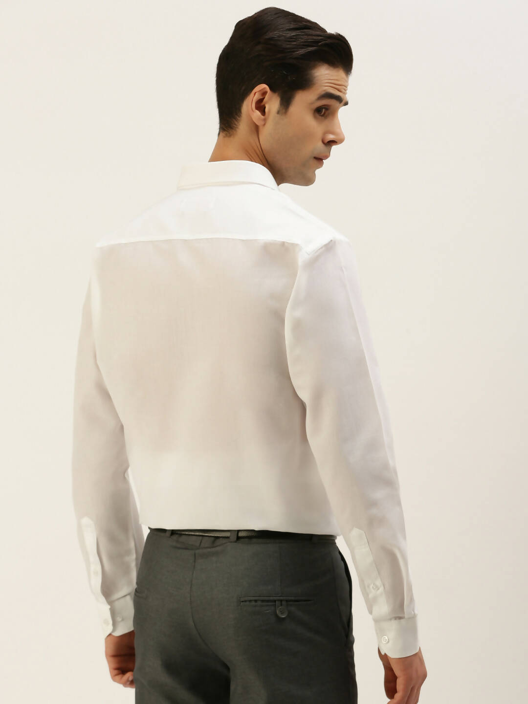 Ramraj Cotton Mens Full Sleeve White Shirt Plus Size - Minister Cotton | Grocsy