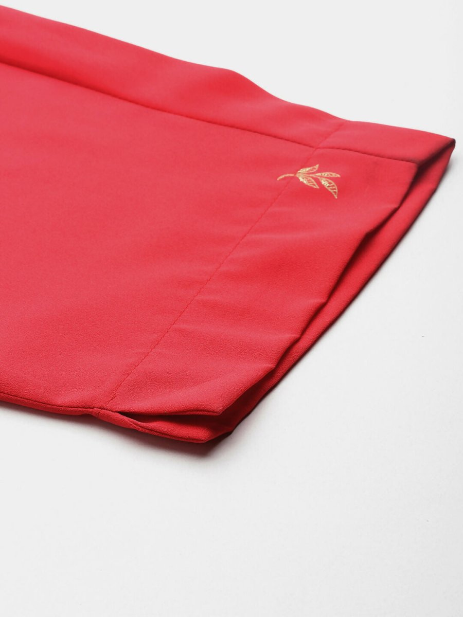 Ahalyaa Women's Traditional Wear Co-ods - Red | Grocsy