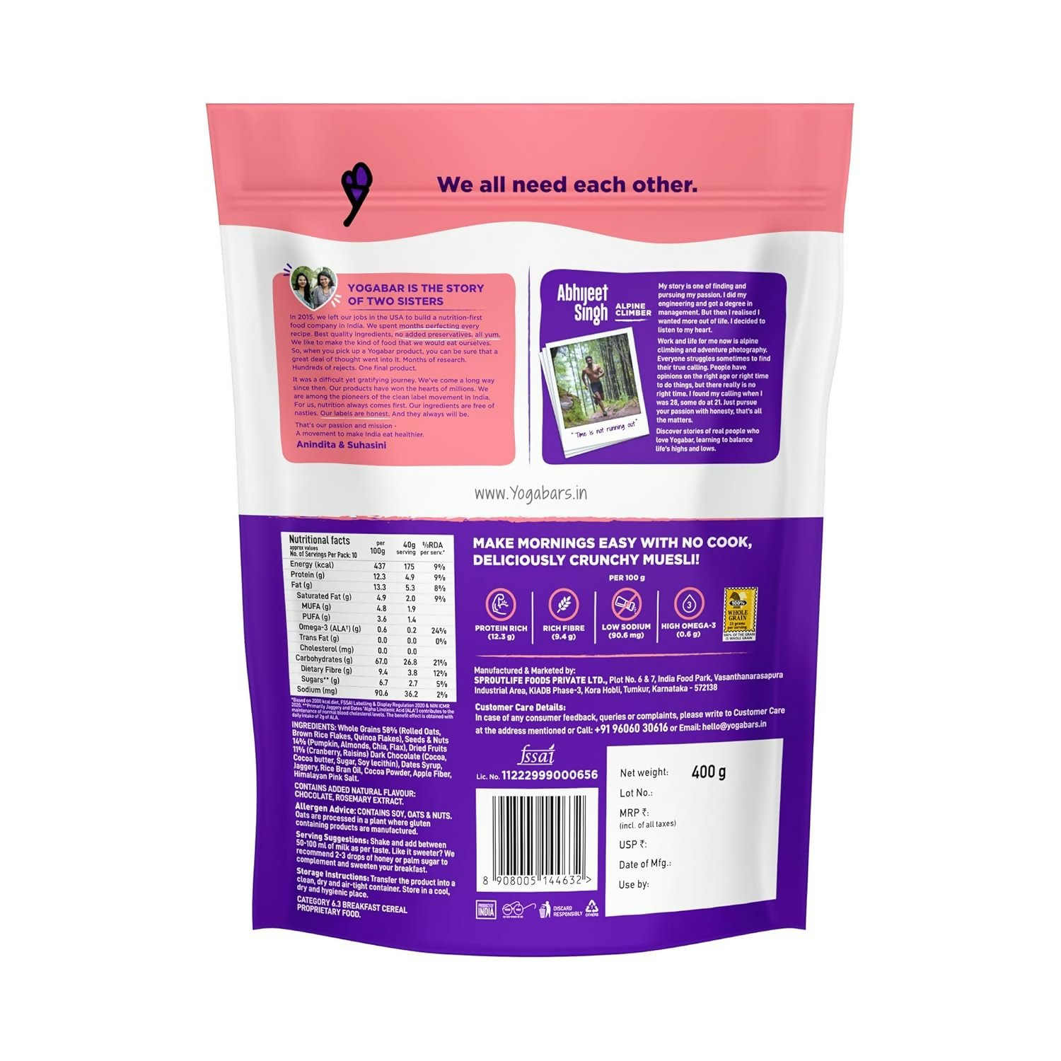 Yoga Bar Breakfast Oatmeal & Muesli Combo | Grocsy