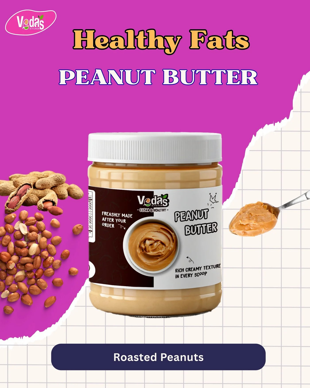 Vedas Kitchen Peanut Butter | Grocsy