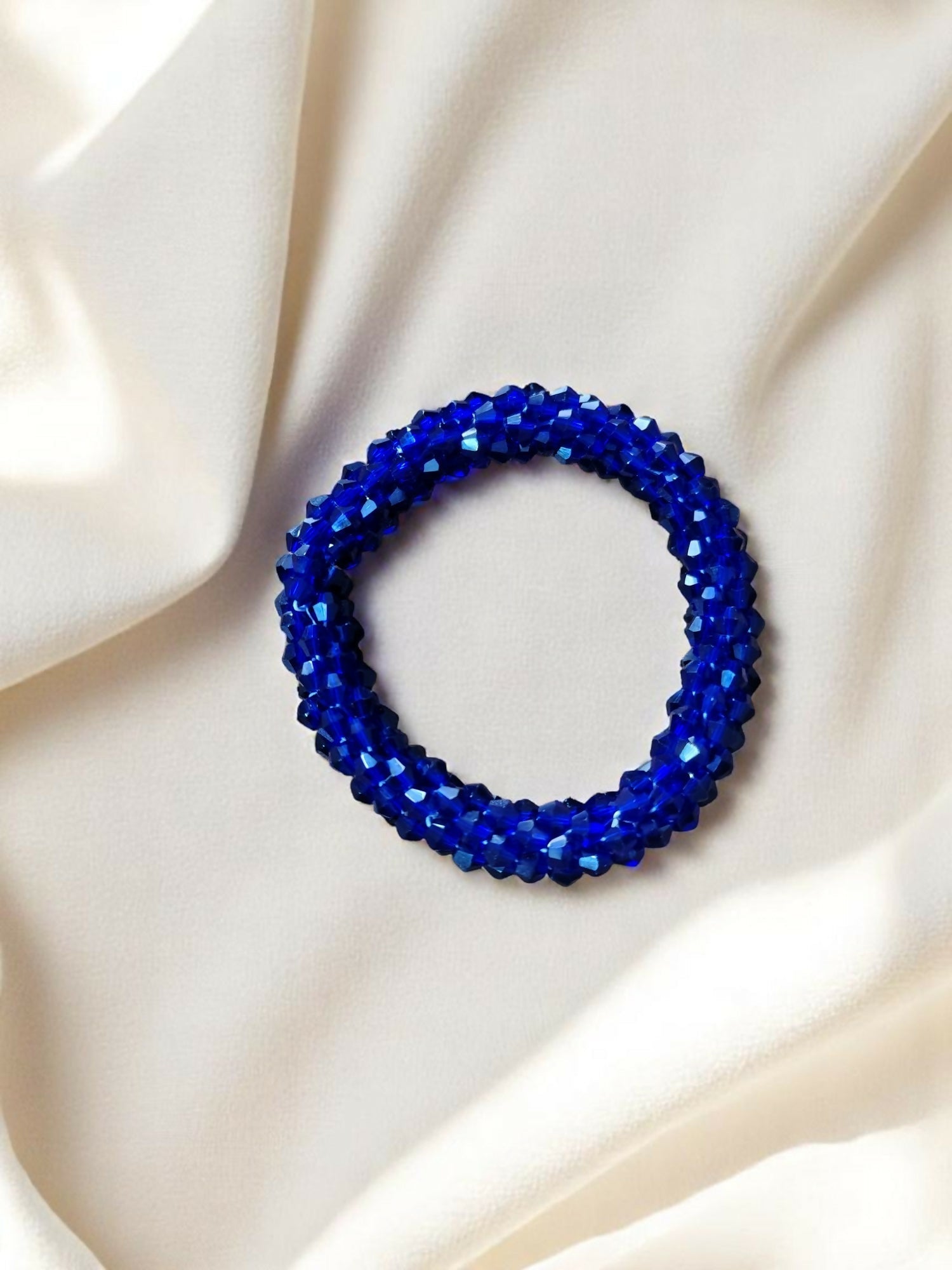 Inhanns Unisex Crystal Bloom – Adjustable Crystal Bead Bracelets - Blue | Grocsy