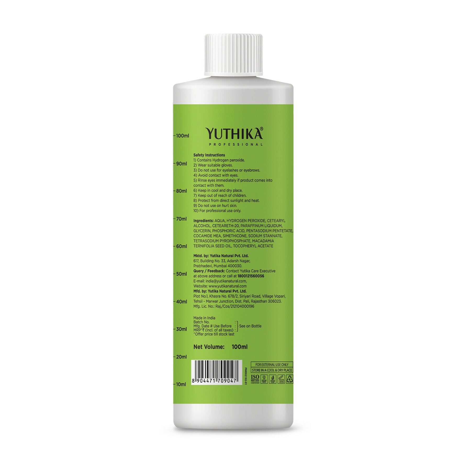 Yuthika Professional Hair Developer 40 Volume (12%) | Grocsy