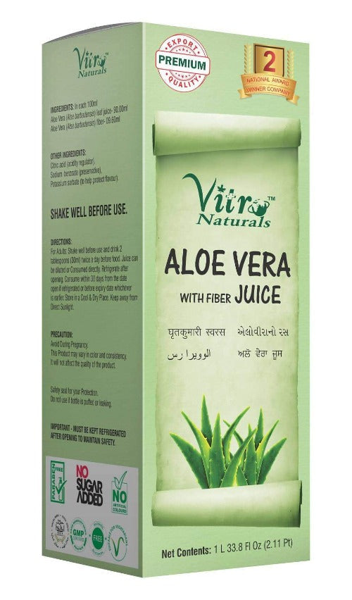 Vitro Naturals Aloe Vera Juice With Fiber Juice | Grocsy