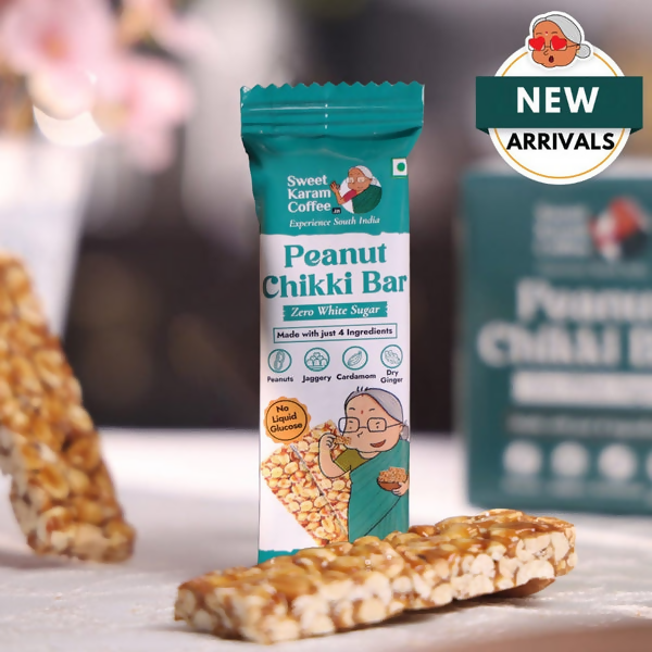 Sweet Karam Coffee Peanut Chikki Bar (Zero White Sugar) | Grocsy