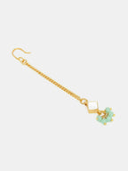 Ruby Raang Green Kundan Tikka | Grocsy