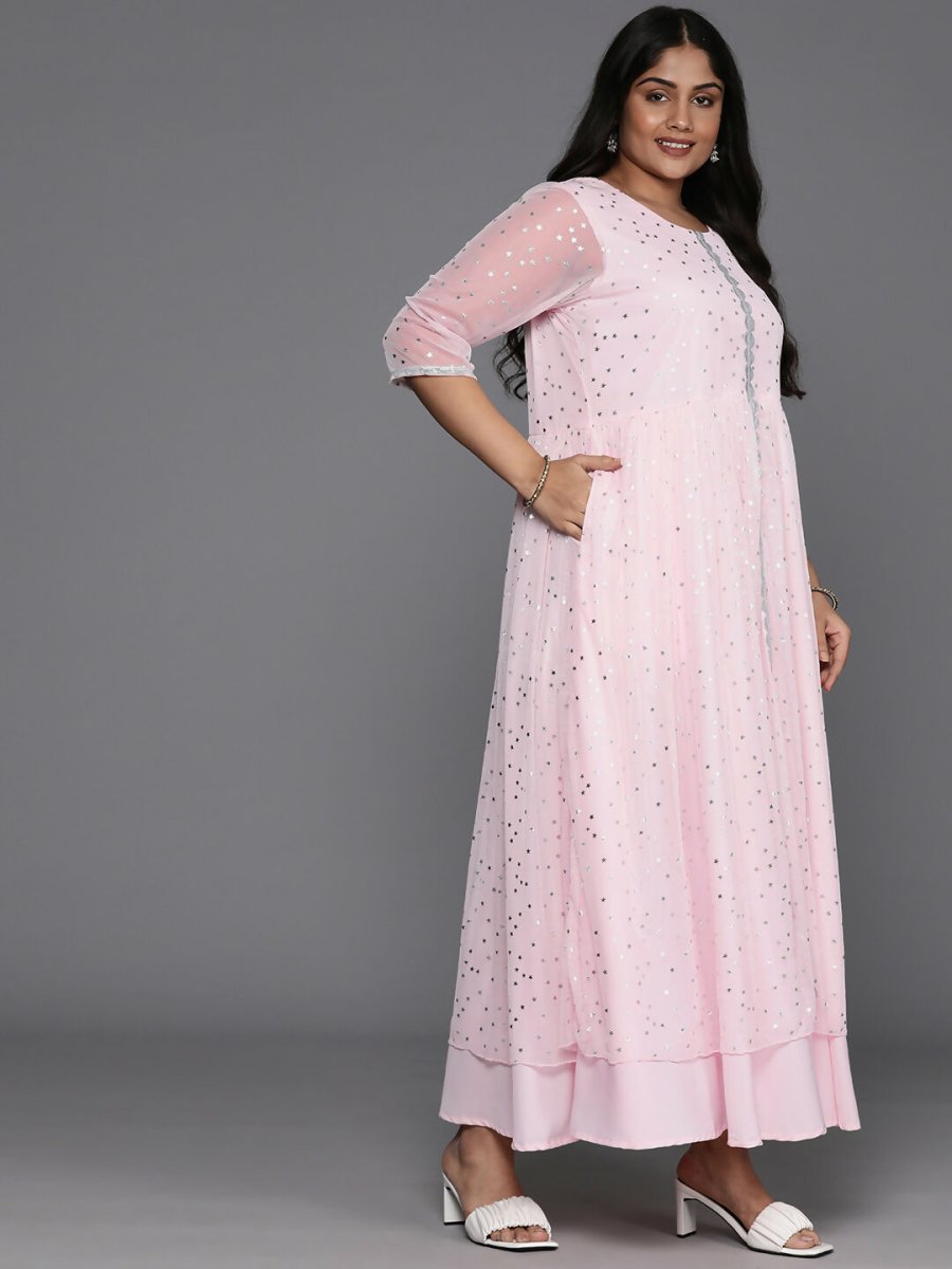 Ahalyaa Women's Traditional wear Ethnic Dress - Pink | Grocsy