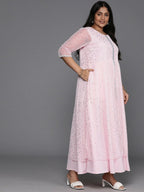 Ahalyaa Women's Traditional wear Ethnic Dress - Pink | Grocsy