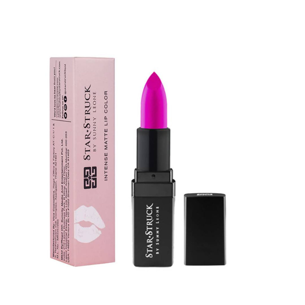 Star Struck By Sunny Leone Intense Matte Lip Color - Foxy Fuchsia | Grocsy