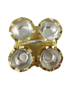 Puja N Pujari Kumkum Holder With Gold-Polished | Grocsy